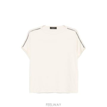 Fabiana Filippi 26FW �ĺ�Ƴ� �ʸ��� ���� Ƽ���� JED216F119 M3280145 WHITE26FW �ĺ�Ƴ� �ʸ��� ���� Ƽ���� JED216F119 M3280145 W