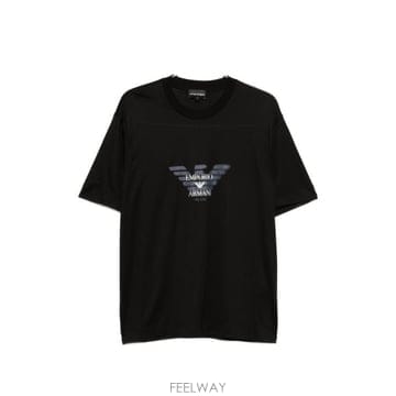 26FW 엠포리오 아르마니 반팔 티셔츠 EM006765 AF10017UC001 BLACK
