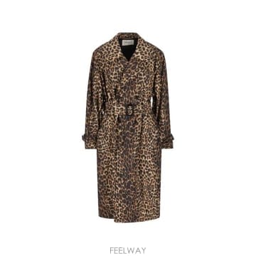 26FW 생로랑 코트 870715 Y9J029665 LEOPARD PRINT