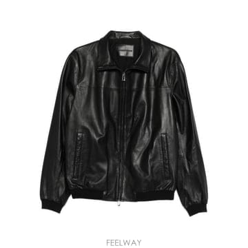 26FW 엠포리오 아르마니 가죽 자켓 EM005323 AF24371UC001 BLACK