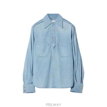 26FW 셀린느 셔츠 RC0E42N68 GLB0 LIGHT BLUE