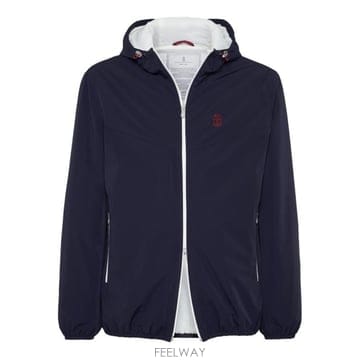 26FW 브루넬로 쿠치넬리 나일론 후디드 자켓 MM49A7431G C1086 NAVY