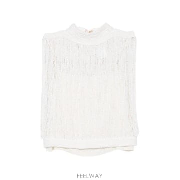 Fabiana Filippi 26FW �ĺ�Ƴ� �ʸ��� �μҸ� Ƽ���� MAD216F373 M3470142 WHITE26FW �ĺ�Ƴ� �ʸ��� �μҸ� Ƽ���� MAD216F373 M3470142