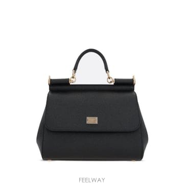26FW 돌체앤가바나 라지 시실리 핸드백 BB6002 B100180999 BLACK