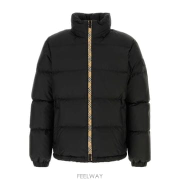 26FW 버버리 체크 테이프 스노우든 푸퍼 자켓 8110196 A1189 BLACK