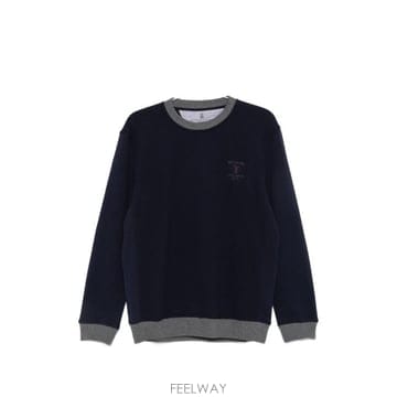 26FW 브루넬로 쿠치넬리 긴팔 티셔츠 MM8263390G CP160 NAVY