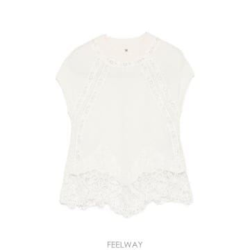 Ermanno Scervino 26FW �������� ����� �μҸ� Ƽ���� D495L307APT PYU14300 WHITE26FW �������� ����� �μҸ� Ƽ���� D495L307APT PYU1430