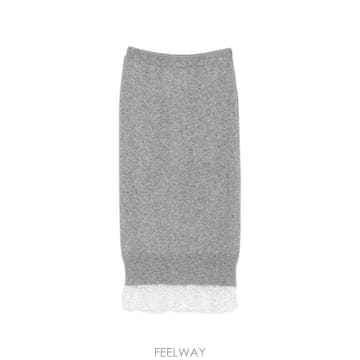 26FW 에르마노 설비노 미디 스커트 D492O308AP PYUN1704 GREY