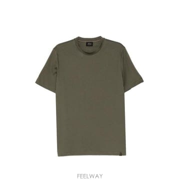 26FW 브리오니 반팔 티셔츠 UJSY0L OD6203000 GREEN