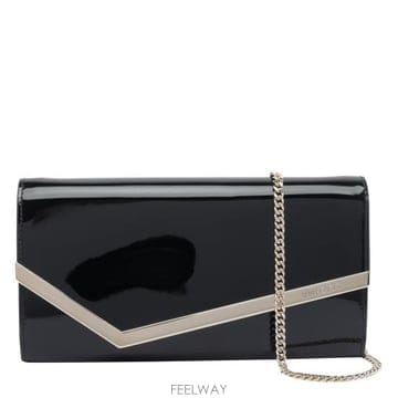 Jimmy Choo 26FW ������ Ŭ��ġ �Ŀ�ġ EMMIE PATBLACK LIGHT GOLD26FW ������ Ŭ��ġ �Ŀ�ġ EMMIE PATBLACK LIGHT GOLD