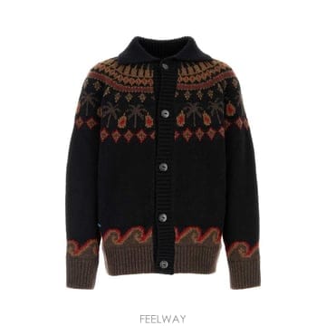 26FW 알라누이 가디건 LMHQ005E26KNI0011060 BLAMULC Printed