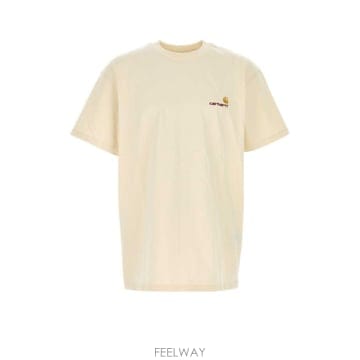 26FW 칼하트 WIP 숏슬리브 아메리칸 스크립트 티셔츠 I029956 05XX Yellow