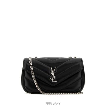 26FW 생로랑 루루 스몰 마테라쎄 램스킨 숄더백 801437AAE4Y 1000 Black