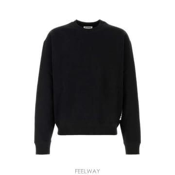 26FW 질샌더 후드 티셔츠 J22GU0166J20128 001 Black