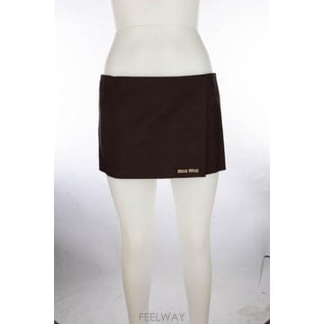 Miu Miu 26FW �̿�̿� Ű�� ����� �̴Ͻ�ĿƮ MG272412I1 F0324 CACAO26FW �̿�̿� Ű�� ����� �̴Ͻ�ĿƮ MG272412I1 F0324 