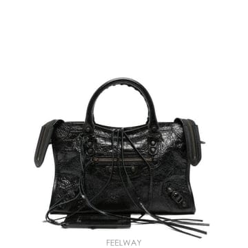 26FW 발렌시아가 르 시티 백 스몰 램스킨 8657622 ACFH1000 Black
