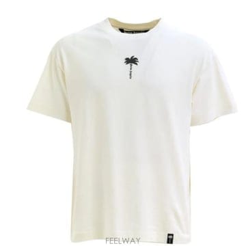 Palm Angels 26FW �ʾ����� ���� Ƽ���� PAMAA001JR008 0310 Off white26FW �ʾ����� ���� Ƽ���� PAMAA001JR008 0310 Off white