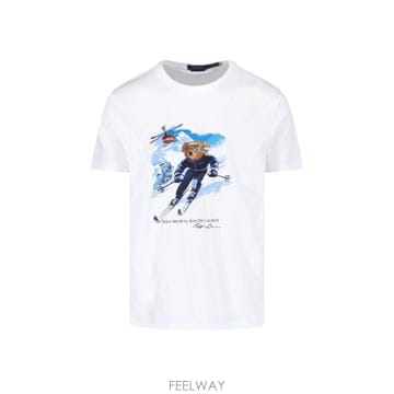 Ralph Lauren 26SS ���� �����η� ���� Ƽ���� 710 P07343 001 White26SS ���� �����η� ���� Ƽ���� 710 P07343 001 White