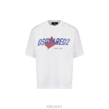 26FW 디스퀘어드2 반팔 티셔츠 S74GD1556 D20106 100 White