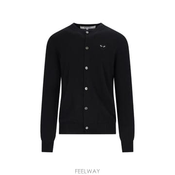 26FW 꼼데가르송 블랙 하트 니트 가디건 AX N023 051 Black
