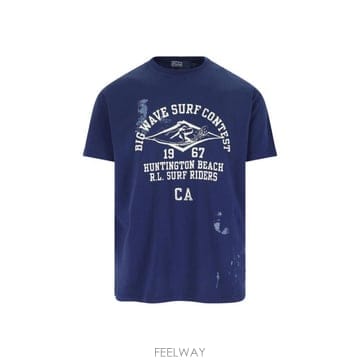 Ralph Lauren 25SS ���� �����η� ���� Ƽ���� 710 966443 001 Blue25SS ���� �����η� ���� Ƽ���� 710 966443 001 Blue