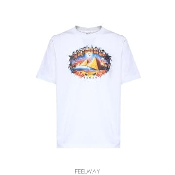 CASABLANCA 26FW ī�����ī ���� Ƽ���� MPF26JTS001 09 WHITE26FW ī�����ī ���� Ƽ���� MPF26JTS001 09 WHITE