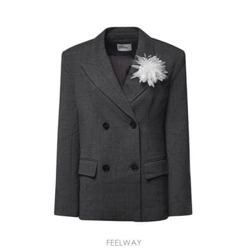 26FW 셀프 포트레이트 수트 자켓 AW26082J GR GREY