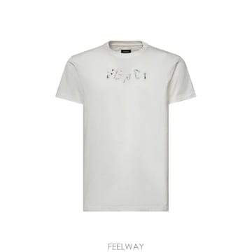 26FW 펜디 반팔 티셔츠 FY1319 AUOBF0H0G WHITE
