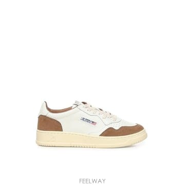 26FW 오트리 메달리스트 로우 스니커즈 AULM FT17 White tabacco