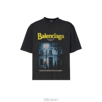 Balenciaga 26FW �߷��þư� �� ��巹�� �̵�� �� Ƽ���� 764235 TUVO61041 Washed Black26FW �߷��þư� �� ��巹�� �̵�� �� Ƽ���� 764235 TU