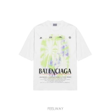 26FW 발렌시아가 더 윈도우 미디움 핏 티셔츠 764235 TUV079000 WHITE