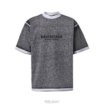 Balenciaga 26FW �߷��þư� �ΰ� ����Ʈ ����� �̵�� �� Ƽ���� 764235 TUVS21000 BLACK26FW �߷��þư� �ΰ� ����Ʈ ����� �̵�� �� Ƽ���� 76