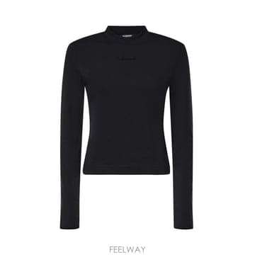 Jacquemus 26FW ��ũ���� �׷α׷� �ΰ� �ս����� Ƽ���� TSW00155AJ00124 990 BLACK26FW ��ũ���� �׷α׷� �ΰ� �ս����� Ƽ���� TSW00155AJ