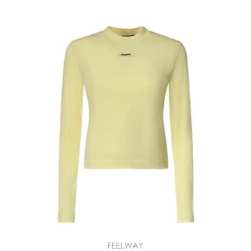 Jacquemus 26FW ��ũ���� �׷α׷� �ΰ� �ս����� Ƽ���� TSW00155AJ00124 205 PALE YELLOW26FW ��ũ���� �׷α׷� �ΰ� �ս����� Ƽ���� TSW00155AJ