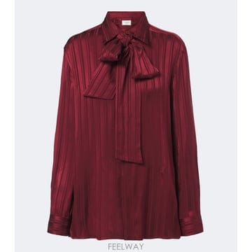 Saint Laurent 26 FW ���ζ� ��Ʈ������ Ÿ�̳� ��ũ ��ī�� ����콺 TP58030060826 FW ���ζ� ��Ʈ������ Ÿ�̳� ��ũ ��ī�� ����콺 TP