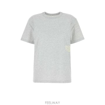 T BY 알렉산더왕 Melange light grey 코튼 t 셔츠 4CC3241520050 TP579246