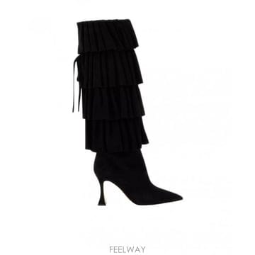 Manolo Blahnik 24FW ����κ���� ���� suede Miralone ���� MIRALONE3242762BLCK TP5778924FW ����κ���� ���� suede Miralone ���� MIRALONE324