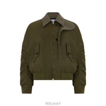 26SS 보테가베네타 봄버 자켓 with woven 레더 inserts 860778V6C503293 TP58