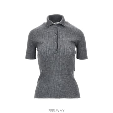 FENDI 26 FW ��� ribbed knit short sleeve polo shirt FZXF36B1QQF0WG526 FW ��� ribbed knit short sleeve polo shirt FZXF36B