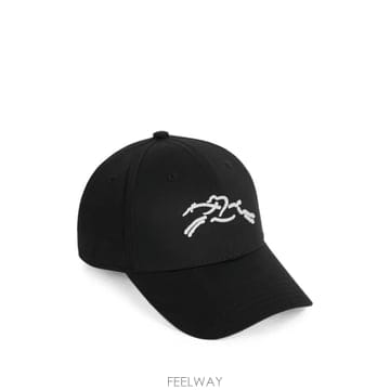 롱샴 로고 자수 베이스볼 캡 모자