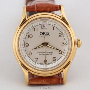 오리스 ORIS 실버다이얼 데이트 오토매틱 시계 7317