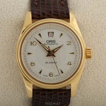 오리스 ORIS 실버다이얼 오토매틱 여성용 시계 7446