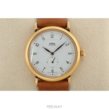 오리스 ORIS 스몰 세컨즈 화이트 다이얼 수동시계 7423