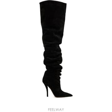 당일배송 Paris Texas 제시카 주름 스틸레토 부츠