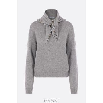 [E32]프라다 P24F3FSOOO17E2F0031 의류 니트 스웨터 가디건 PRADA cashmere sw