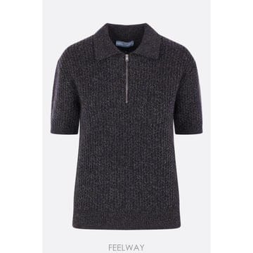 [E32]프라다 P24E3PSOOO6348F0Y20 의류 니트 스웨터 가디건 PRADA half zip sw