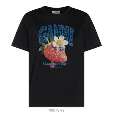 [S27]가니 A1050257252 여성 티셔츠 긴팔 반팔티 피케셔츠 폴로티 로고 GANNI