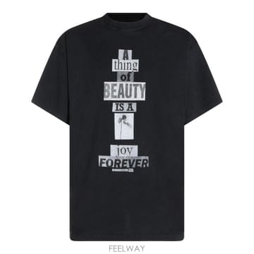 Balenciaga [B47]�߷��þư� 850345TVVK21041 ���� Ƽ���� ���� ž BLACK COTTON T SHIRT[B47]�߷��þư� 850345TVVK21041 ���� Ƽ���� ���� ž BL