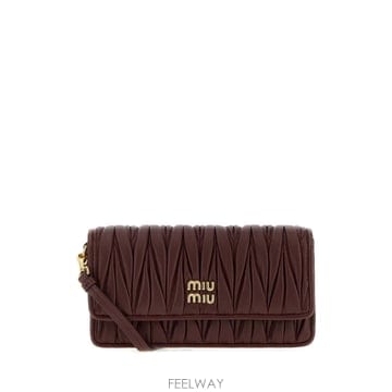 Miu Miu [X45]�̿�̿� 5NF465AFPP F0007 Burgundy nappa leather mini cross[X45]�̿�̿� 5NF465AFPP F0007 Burgundy nappa leather 