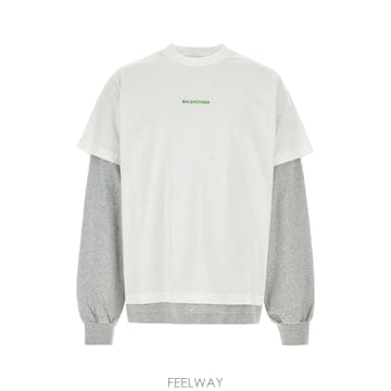 [X45]발렌시아가 871497TTVJ1 9163 남성 셔츠 남방 긴팔 반팔 Two tone cotton o